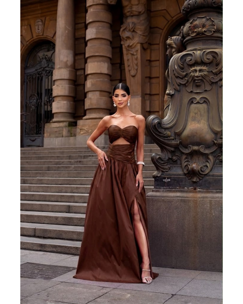 Vestido Eliane Marrom