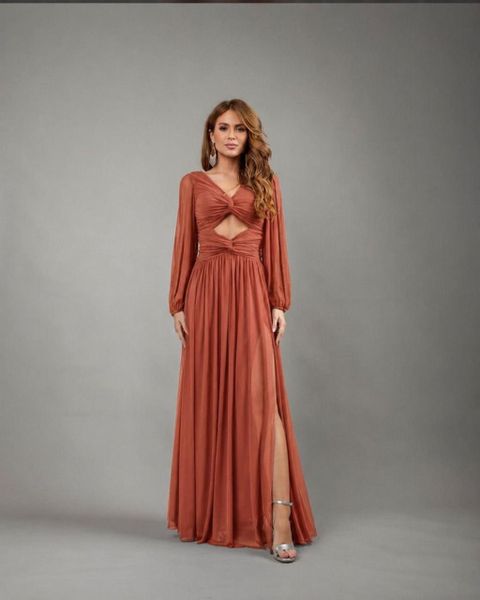 Vestido Cecília Terracota 