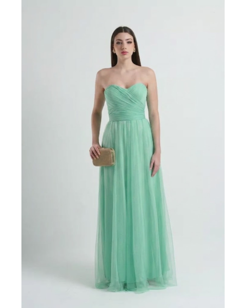 Vestido Laço Tule Menta