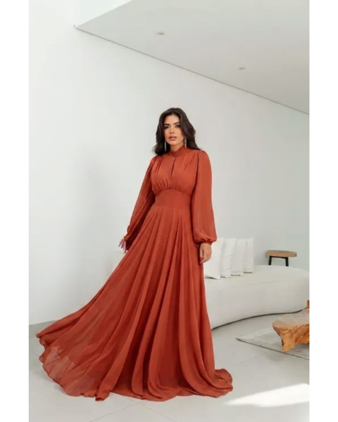 Vestido Índia Terracota