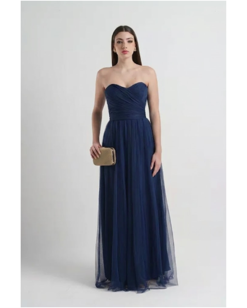 Vestido Laço Tule Marinho