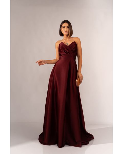 Vestido Juana Marsala