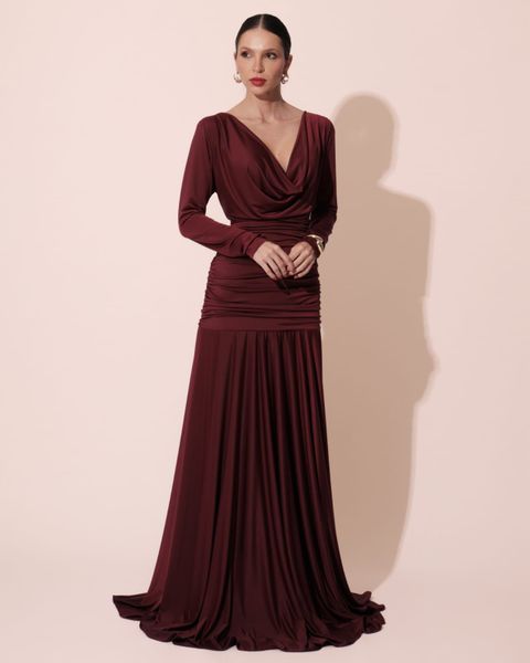 Vestido Valentina Marsala