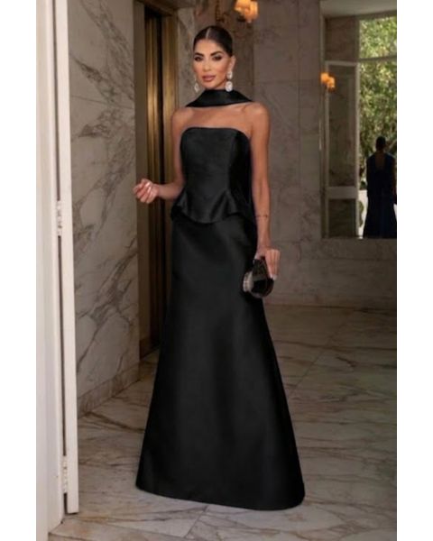 Vestido Peplum Preto 