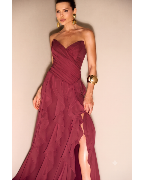 Vestido Maria Marsala