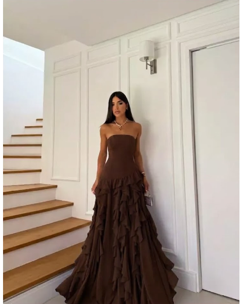 Vestido Márcia Marrom 