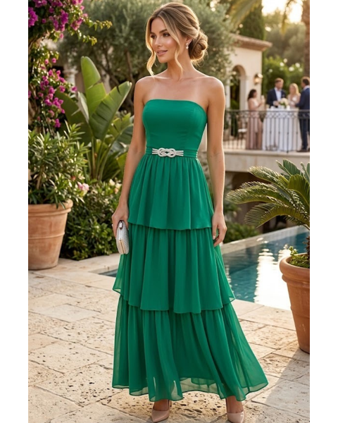 Vestido Lindsey Verde Bandeira