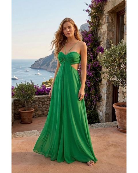 Vestido Bayside Verde Bandeira