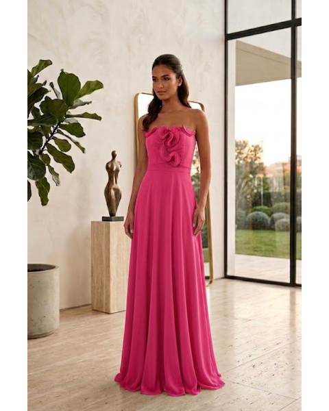 Vestido Plis Flor Pink 