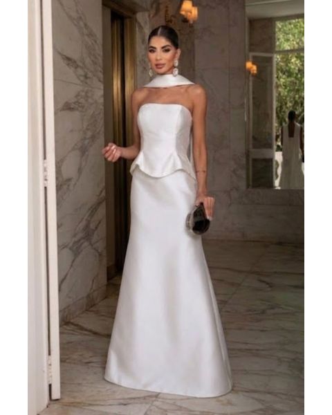 Vestido Peplum Branco 