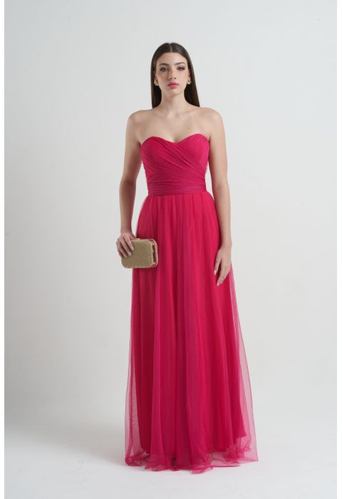 Vestido Laço Tule Pink