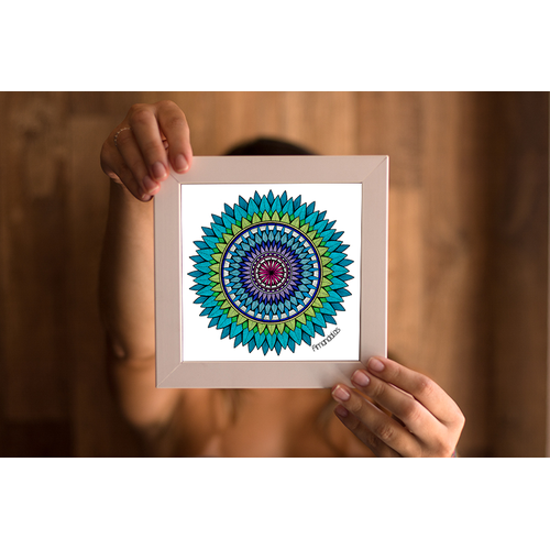 Mandala Equilíbrio  em Quadro Impresso 