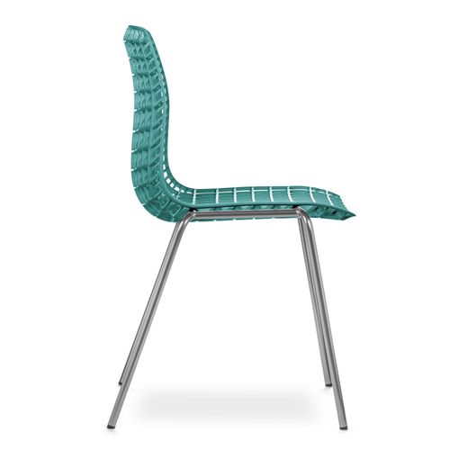Cadeira Moiré Chrome Blue