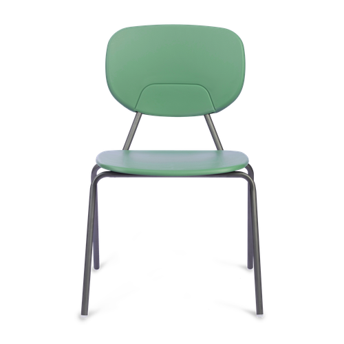 Conjunto com 4 Cadeiras Fixas Valentina Military Green