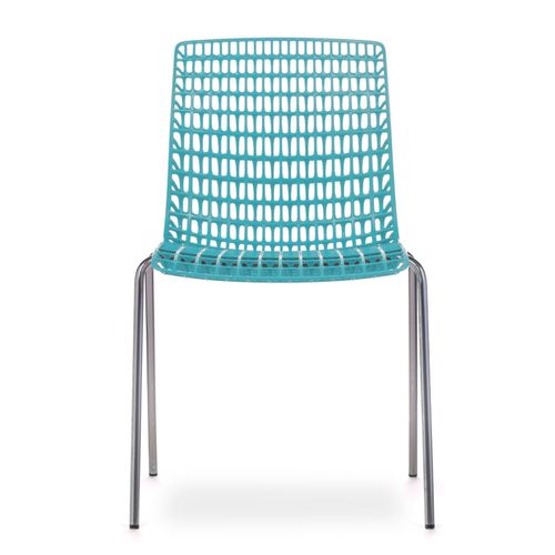 Cadeira Moiré Chrome Blue