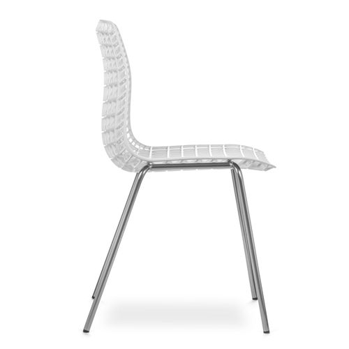 Cadeira Moiré Chrome White