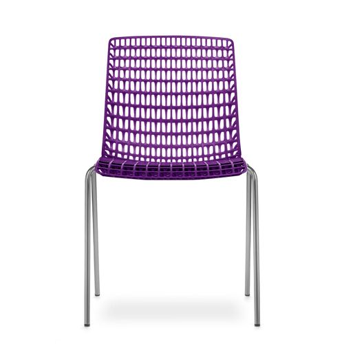 Cadeira Fixa Moiré Chrome Purple