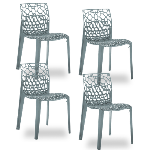 Conjunto com 4 Cadeiras Coral Pistache