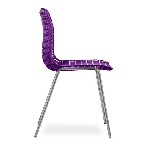 Cadeira Fixa Moiré Chrome Purple