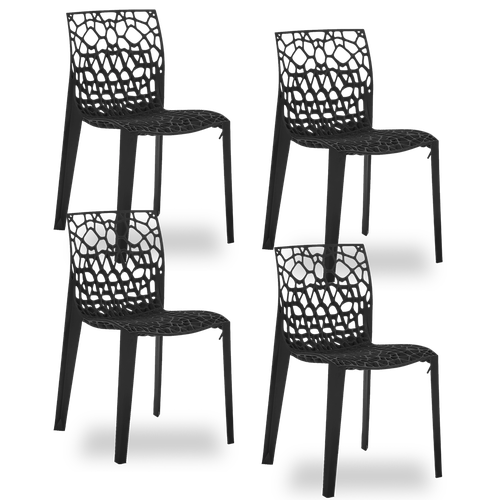 Conjunto com 4 Cadeiras Coral Grafite