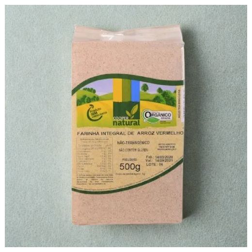 Farinha de Arroz Vermelho - 500g - Coopernatural