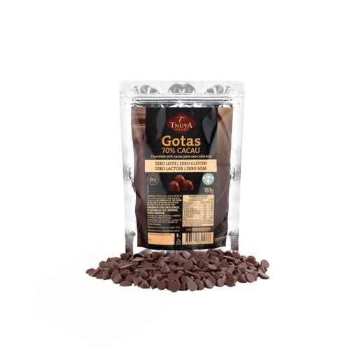 Gotas de Chocolate 70% Cacau Culinário - 180g - Tnuva