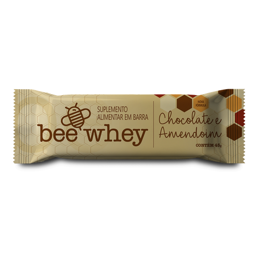 Barra de Proteína BeeWhey Chocolate e Amendoim | Caixa com 12 barras