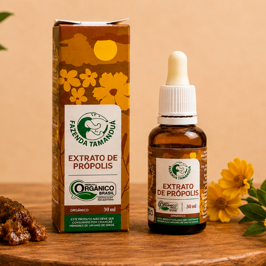 Extrato de própolis Verde Orgânico Fazenda Tamanduá 30% - 30ml