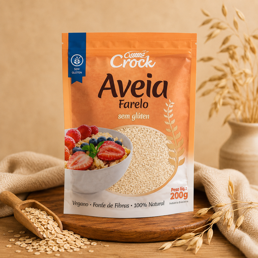 Farelo de Aveia Leve Croc sem glúten - 200g