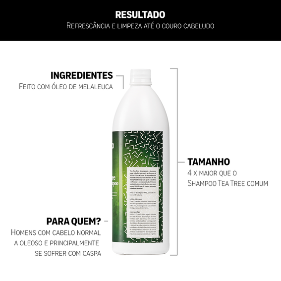 Shampoo de Melaleuca para Cabelo Oleoso 1L