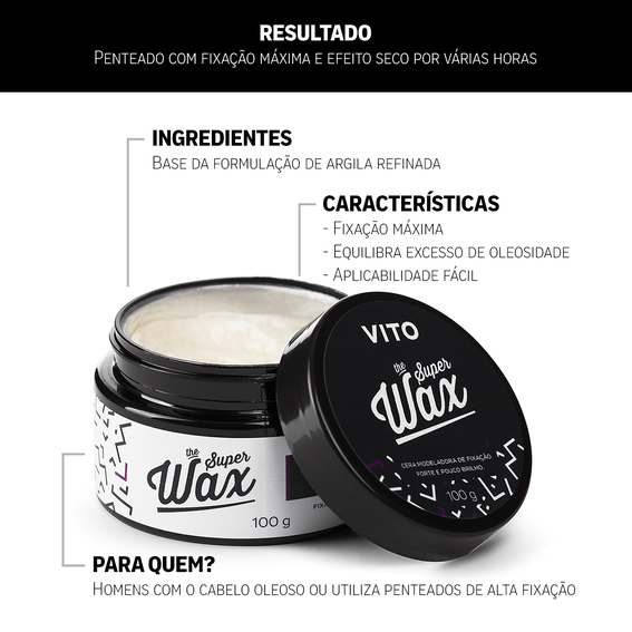 Cera Para Cabelo - Vito The Super Wax