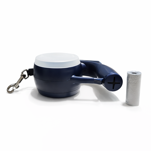 Guia Para Cachorros Retrátil de 4 Metros Com Lanterna Led - Azul