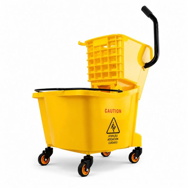 Carrinho Balde Espremedor Profissional 20l Com Rodas 360°