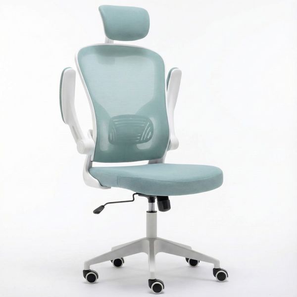 Cadeira De Escritório Brin7 B7 001 Ergonômica Azul Mesh