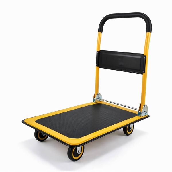 Carrinho Plataforma Aço Para Carga Suporta Até 150 KG Brin7