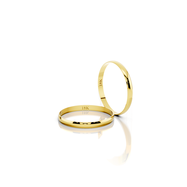 Alianças de Ouro Tradicional 2mm