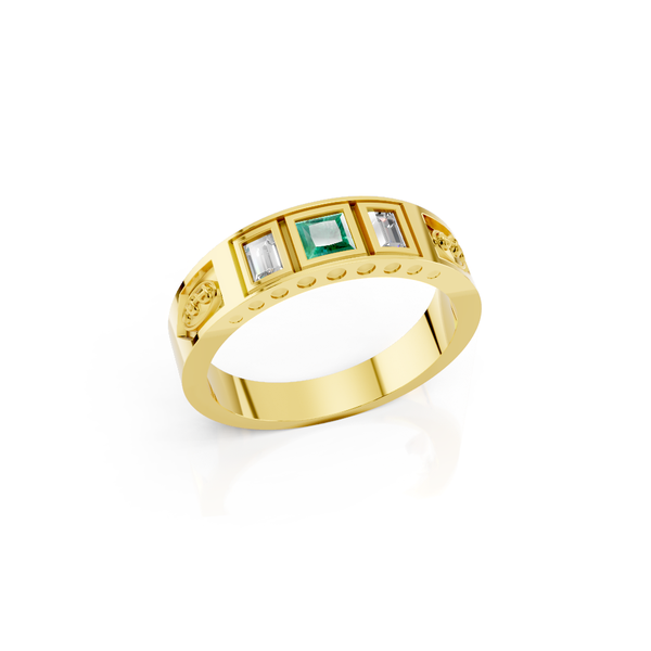 Anel de Formatura em Ouro Modernist