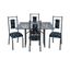Mesa 4 Cadeiras Paris N39 Granito Luxo Aço Coelho