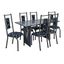Mesa 6 Cadeiras Paris N39 Granito Luxo Aço Coelho