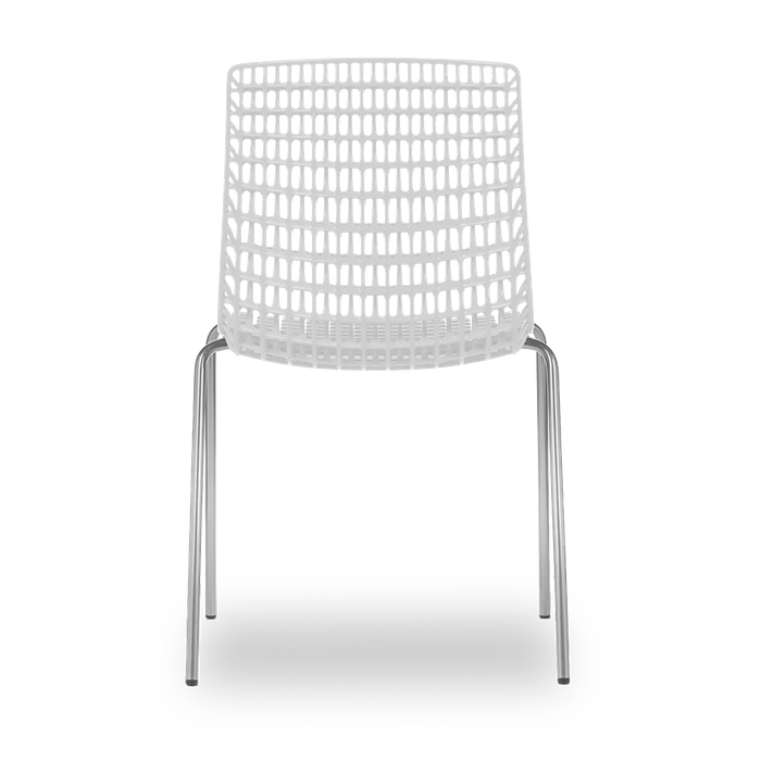 Conjunto com 4 Cadeiras Moiré White