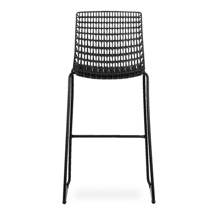 Conjunto com 4 banquetas Moiré All black