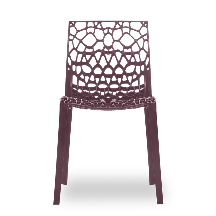 Conjunto com 4 Cadeiras Coral Vinho
