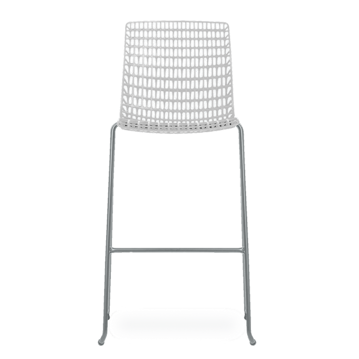 Conjunto com 4 banquetas Moiré White