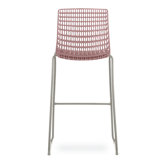 Conjunto com 4 banquetas Moiré Rosé