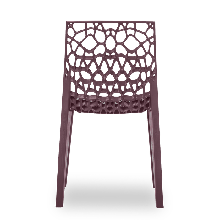 Conjunto com 4 Cadeiras Coral Vinho