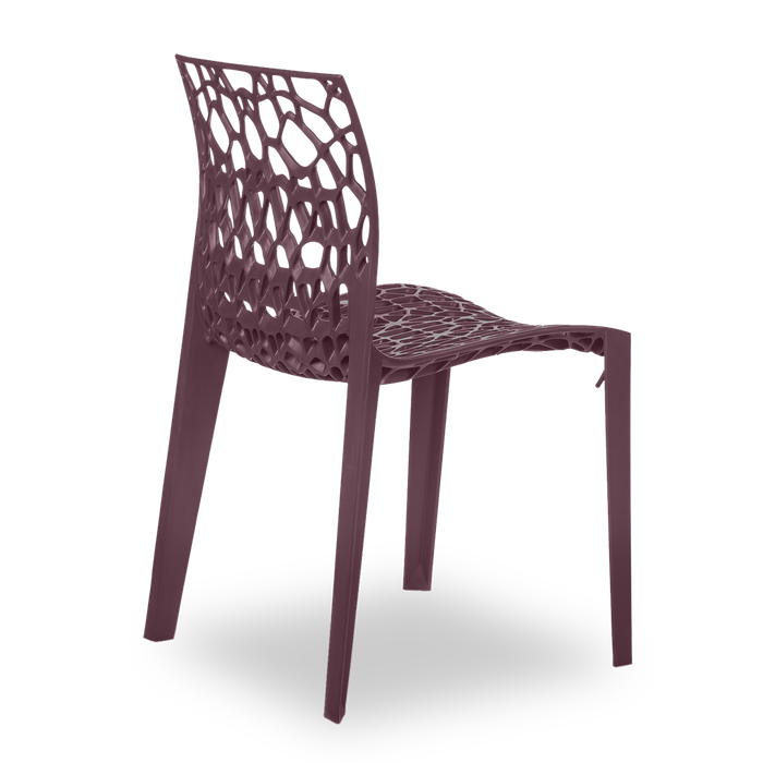 Conjunto com 4 Cadeiras Coral Vinho
