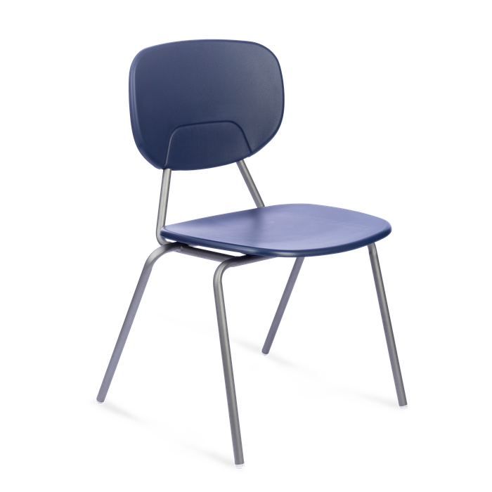 Conjunto com 4 Cadeiras Fixas Valentina Dark Blue