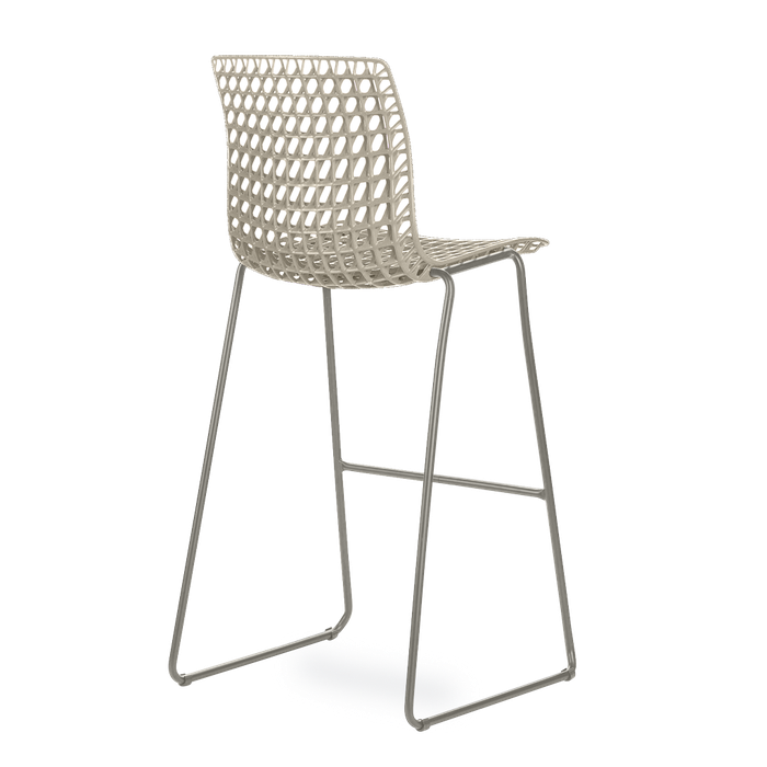 Conjunto com 4 banquetas Moiré Areia