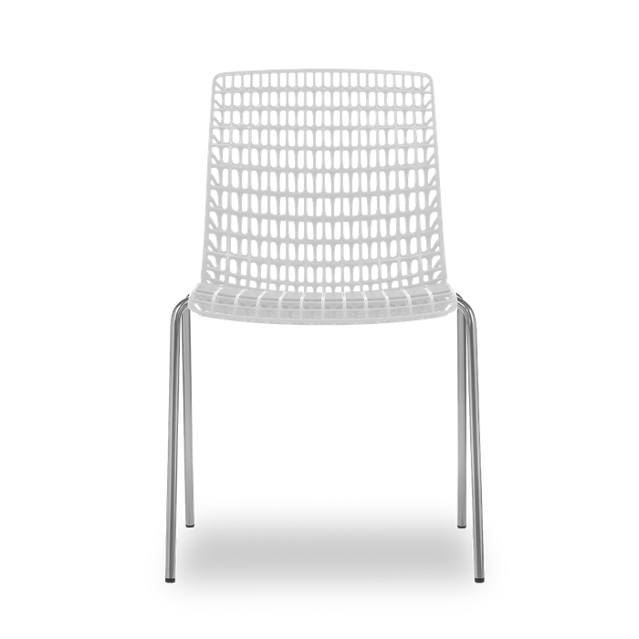 Conjunto com 4 Cadeiras Moiré White