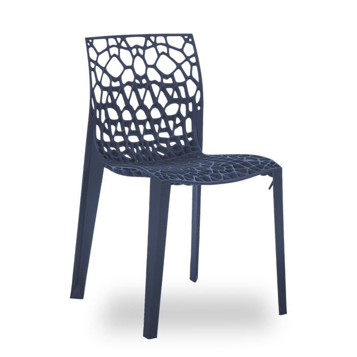 Conjunto com 4 Cadeiras Coral Azul Sóbrio